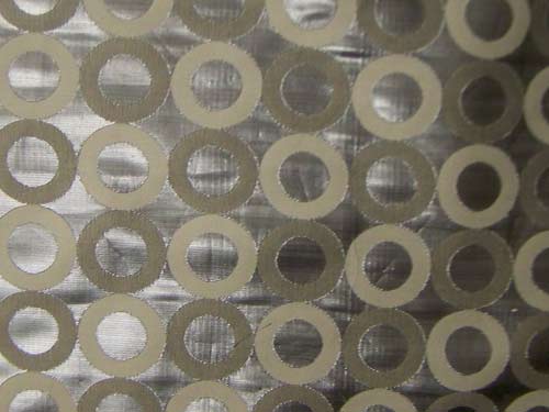Ivory/Silver Foil Circle Linen