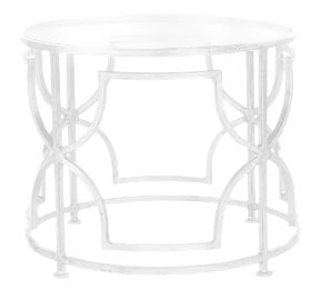 Daisy White End Table