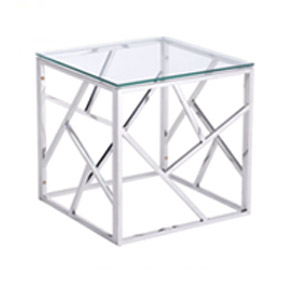 Angles Side Table Silver