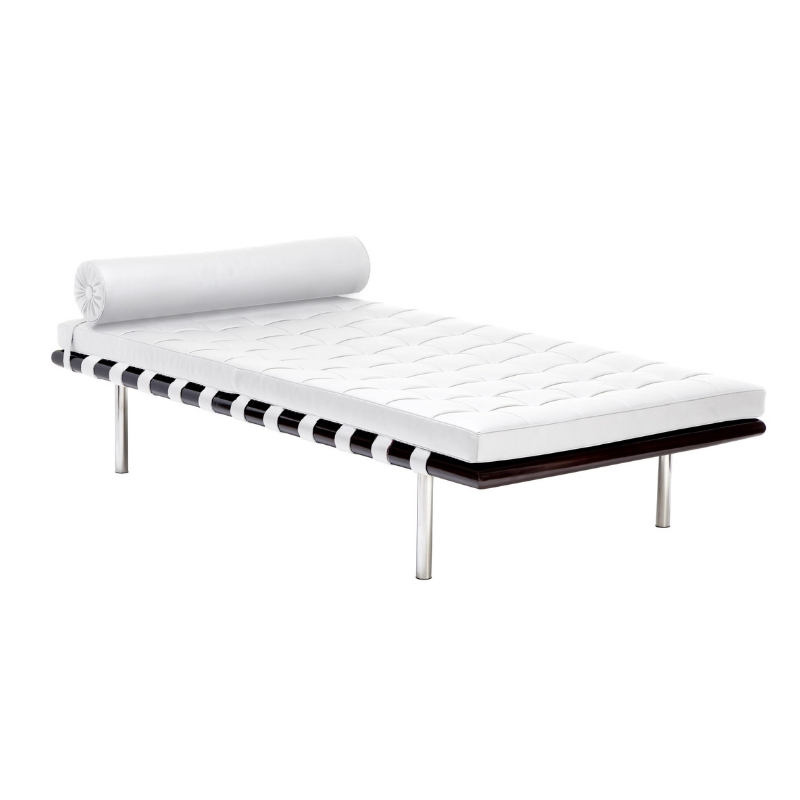 Leather Bed | White