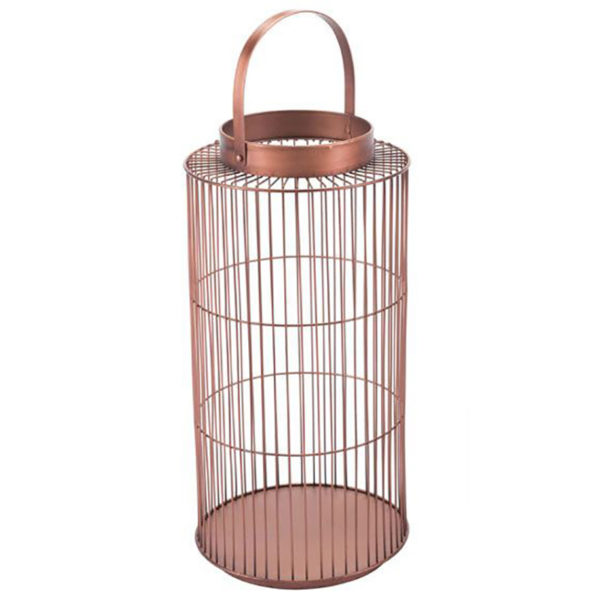 Caged Bronze Lantern | Large