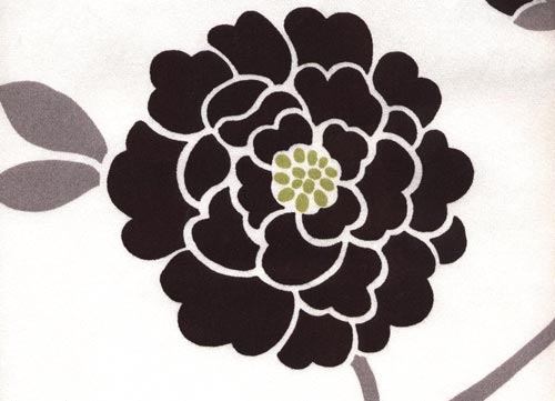 Black Floral Linen