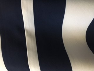 Navy + White 3″ Stripe Linen