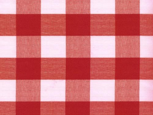 Red + White Picnic Check Linen