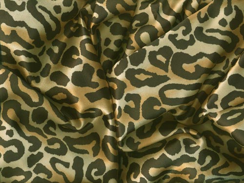 Chair Pad | Leopard Satin W/Piping
