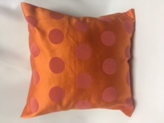 Pink Tangerine Dot Poly Cotton Pillow