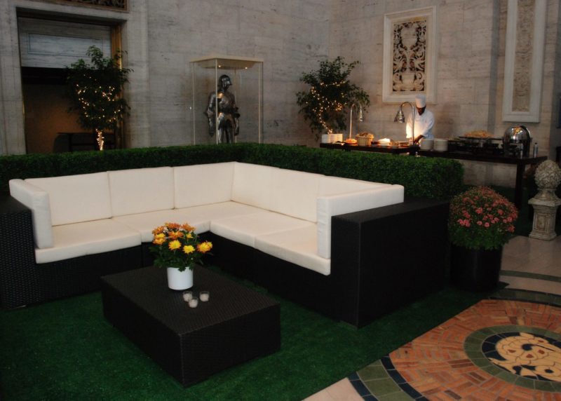 Furniture for event at Detroit Institute of Art