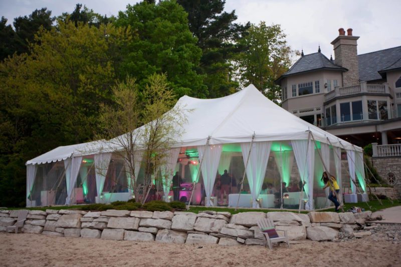 Tent for event outdoors in Michigan