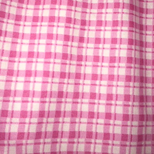 Shirred Skirt | Hot Pink Check Poly Cotton