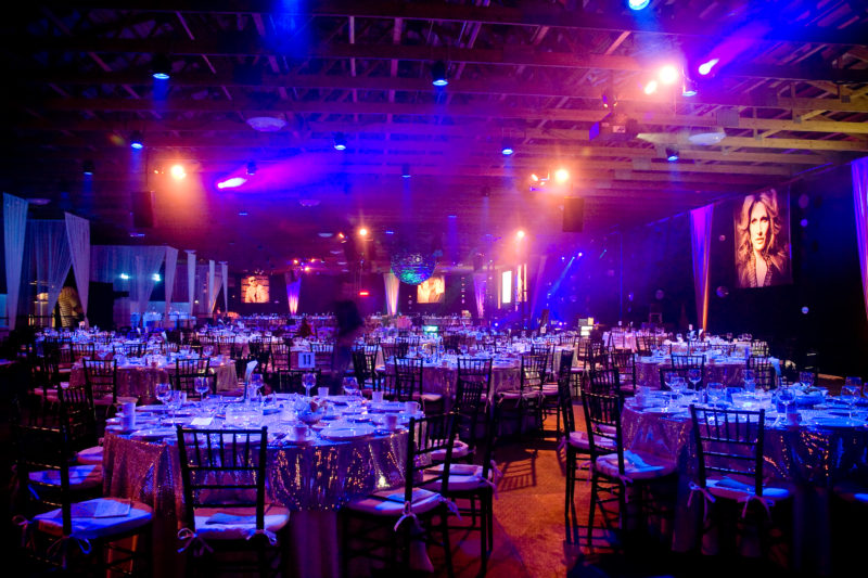 Custom lighting for a corporate event in Detroit