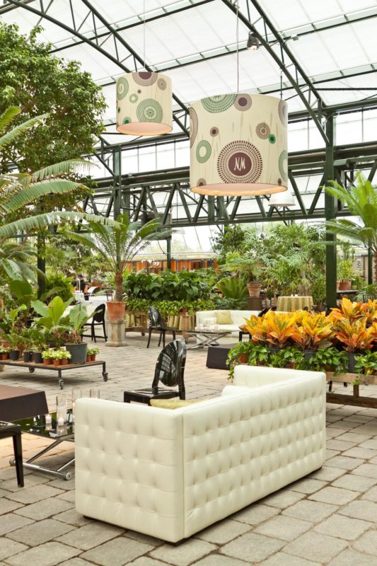 Couch at corporate event in Planterra Conservatory