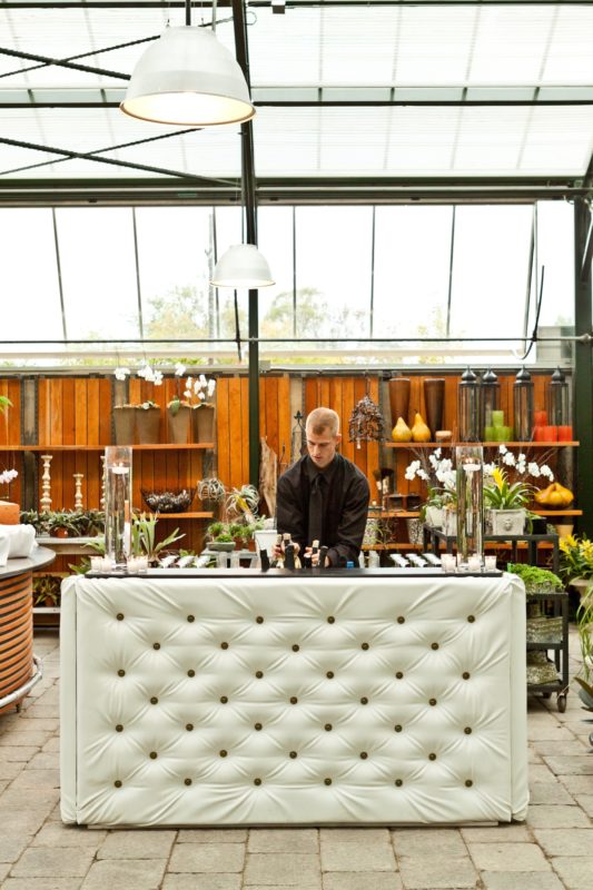Small bar for corporate event at Planterra Conservatory
