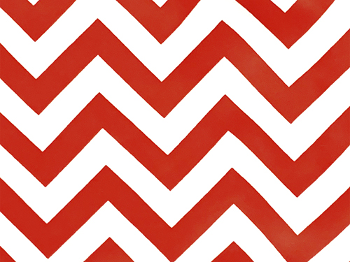 Red Small Chevron Poly Linen