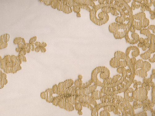 Gold Lace Embroidered