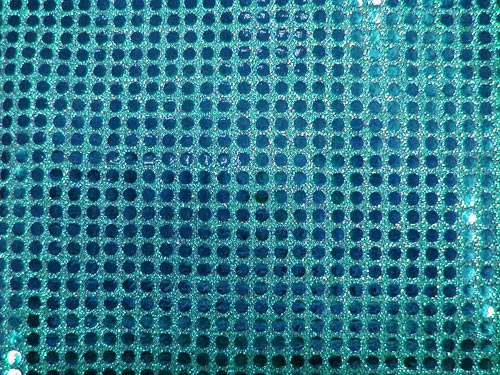 Turquoise Sequins Linen