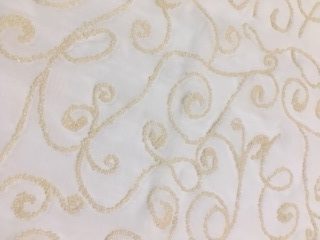 Ivory Beaded Swirl Linen
