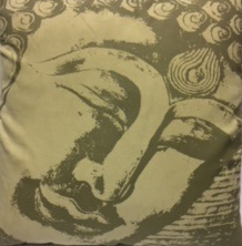 Beige Suede Buddha Pillow