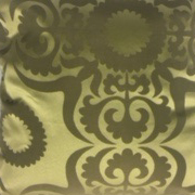 Kiwi/Brown Floral Brocade Pillow