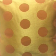 Lemon Mango Dot Poly Cotton Pillow