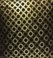 Black/Gold Foil Circle Pillow