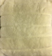 White Fur Stripe Pillow