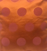 Tangerine Pink Dot Poly Cotton Pillow