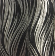 Black & Silver Metallic Waves Pillow