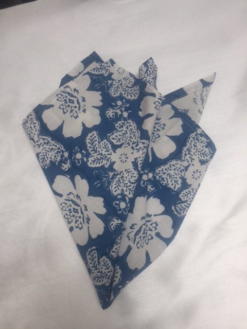 Blue Floral Design Napkin