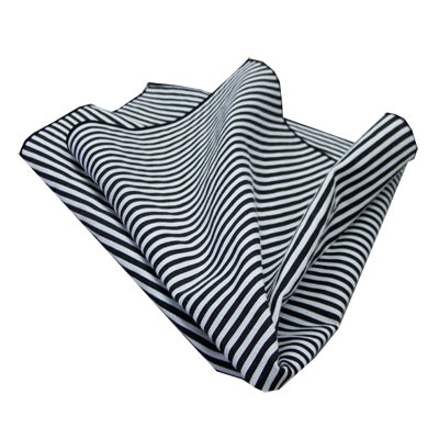 Black & White 1/8″ Stripe P/C Napkin