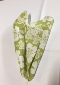Chartreuse Floral Design Napkin