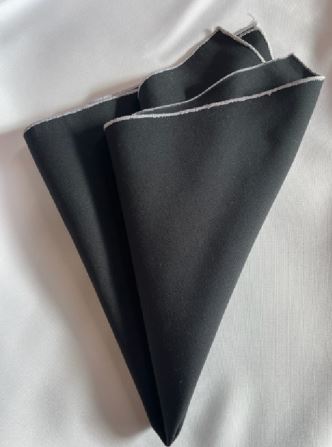 Black w/silver edge spun napkin