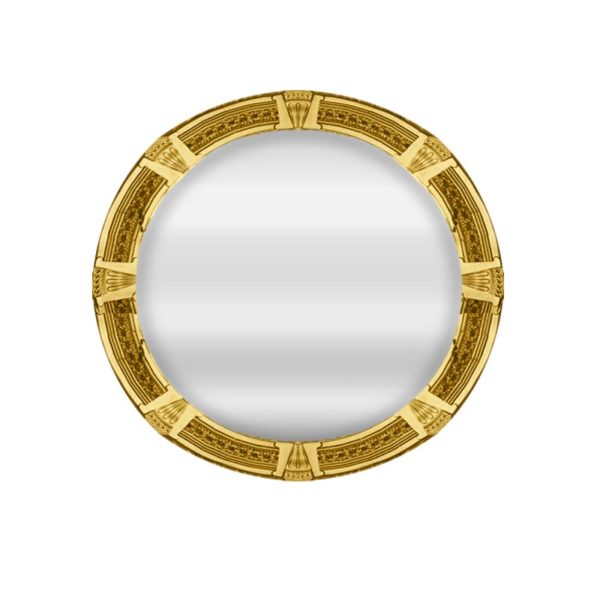 6' Round Gold Mirror