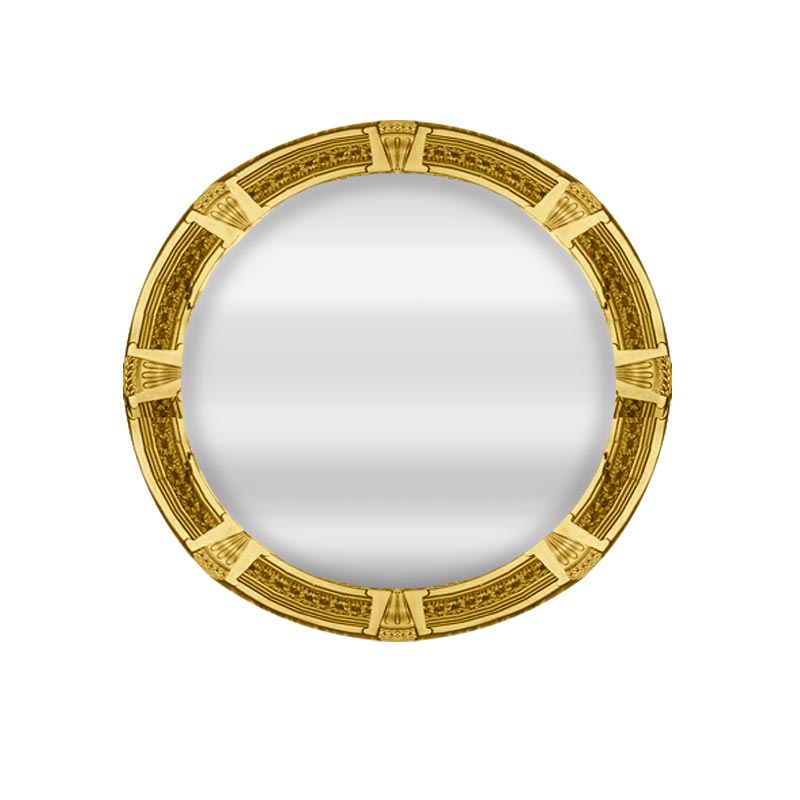 6′ Round Gold Mirror
