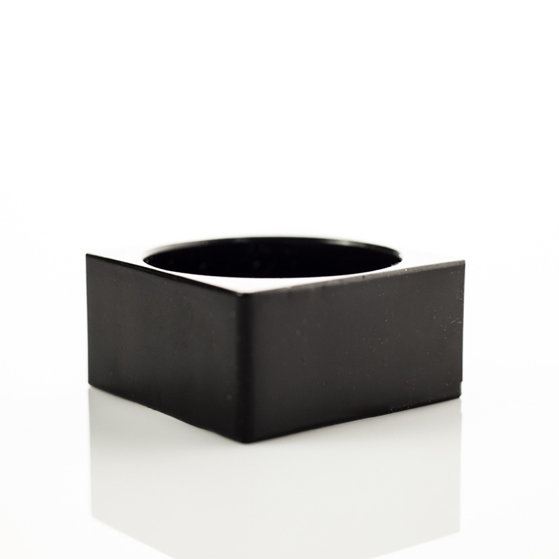Napkin Ring | Black Square