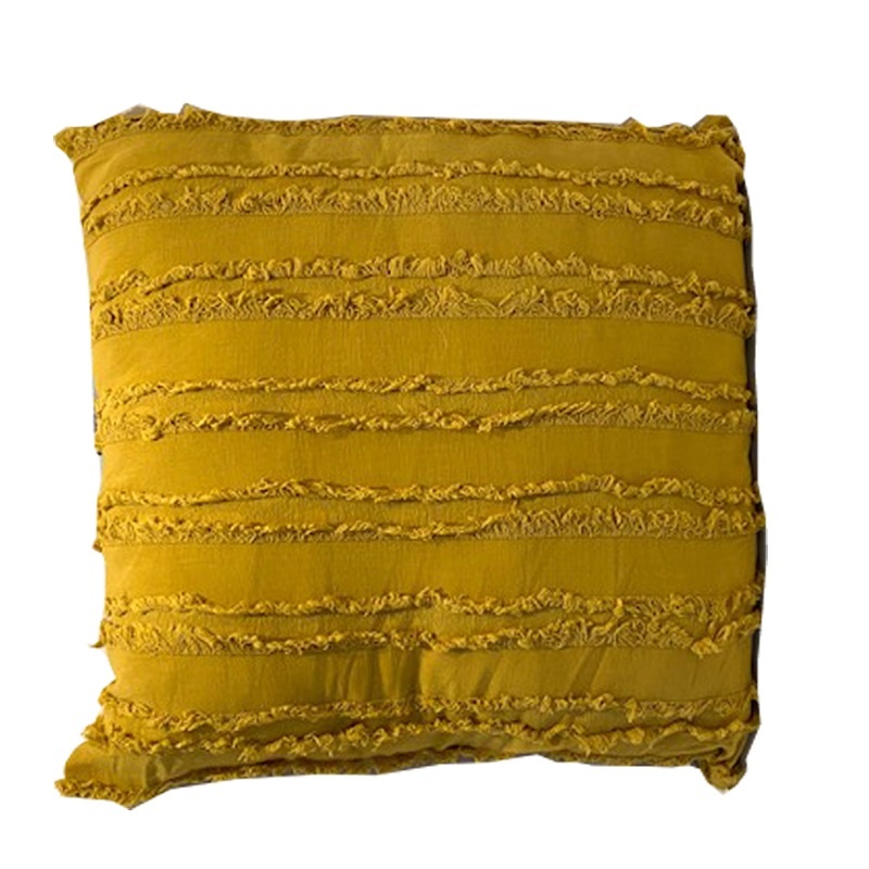 Goldenrod Ruffles Pillow
