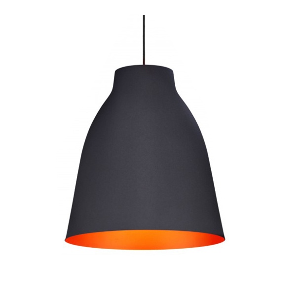 Black & Orange Drum ceiling lamp