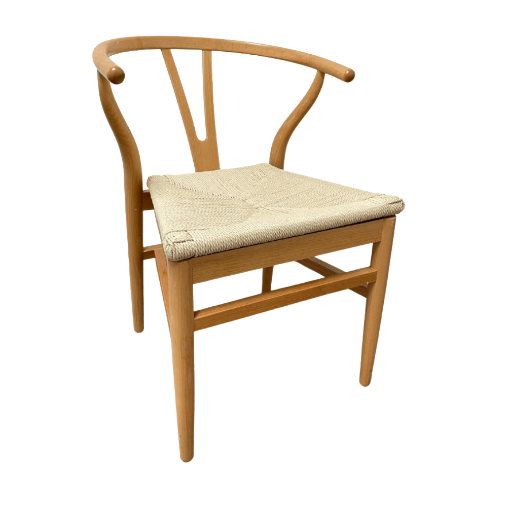 Natural Wish Bone Chair w/ Rattan Seat