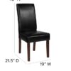 Black, Faux Leather Dining Chair